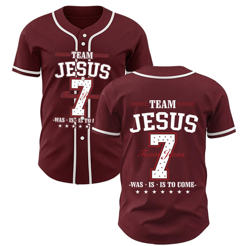 Christianartworkshop Team Jesus Was Is And Is To Come Custom Number 7 Baseball Jersey - image 35