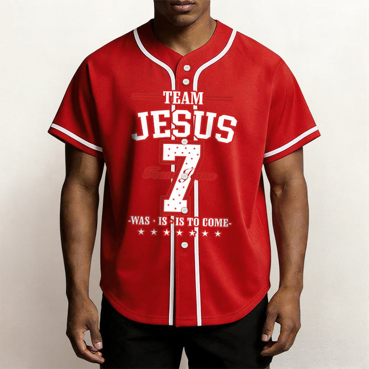 Christianartworkshop Team Jesus Was Is And Is To Come Custom Number 7 Baseball Jersey - image 29