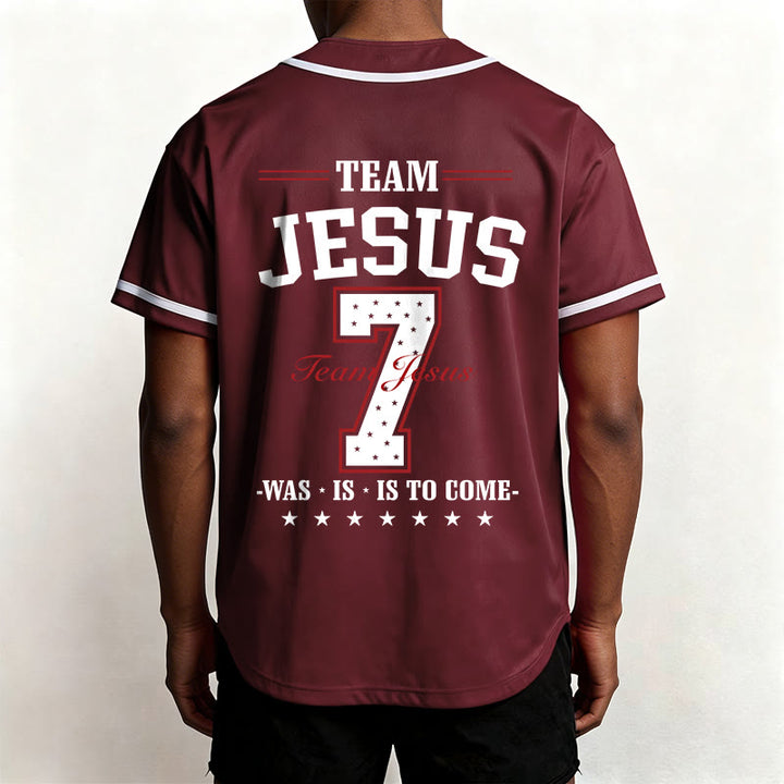 Christianartworkshop Team Jesus Was Is And Is To Come Custom Number 7 Baseball Jersey - image 39