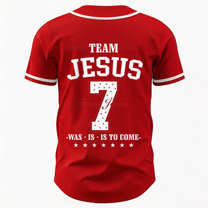 Christianartworkshop Team Jesus Was Is And Is To Come Custom Number 7 Baseball Jersey - image 33