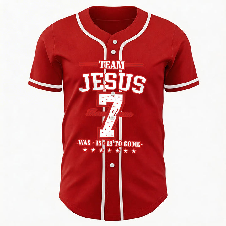 Christianartworkshop Team Jesus Was Is And Is To Come Custom Number 7 Baseball Jersey - image 31
