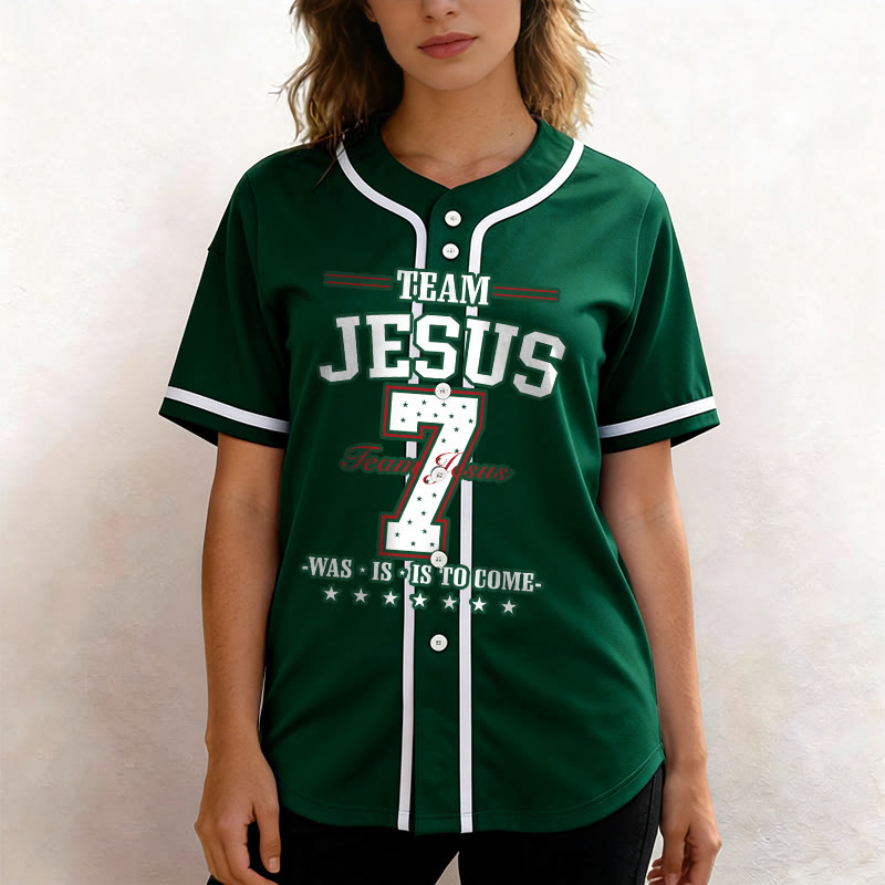 Christianartworkshop Team Jesus Was Is And Is To Come Custom Number 7 Baseball Jersey - image 51