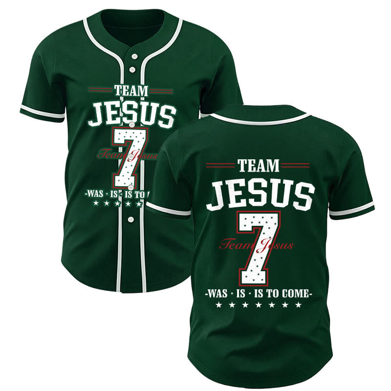 Christianartworkshop Team Jesus Was Is And Is To Come Custom Number 7 Baseball Jersey - image 49