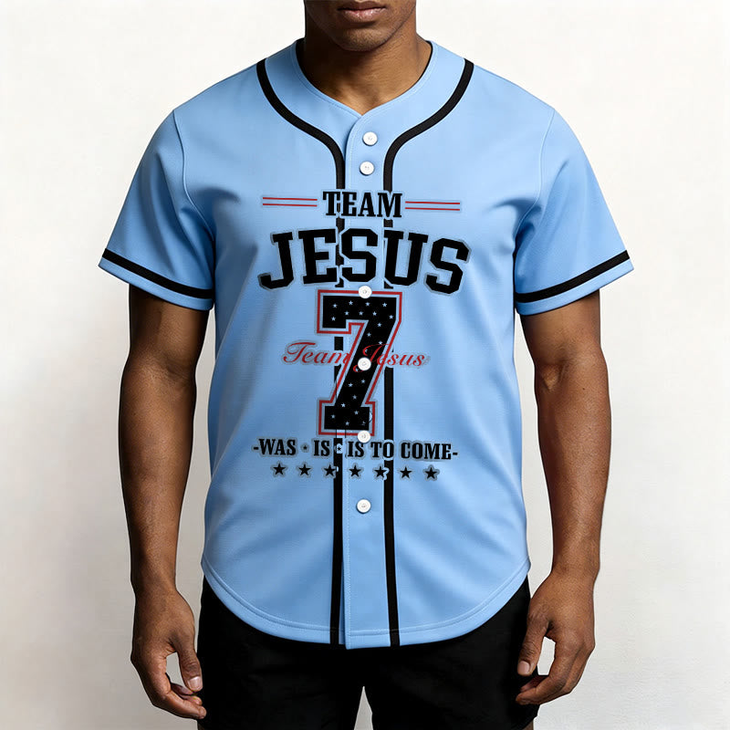 Christianartworkshop Team Jesus Was Is And Is To Come Custom Number 7 Baseball Jersey - image 43