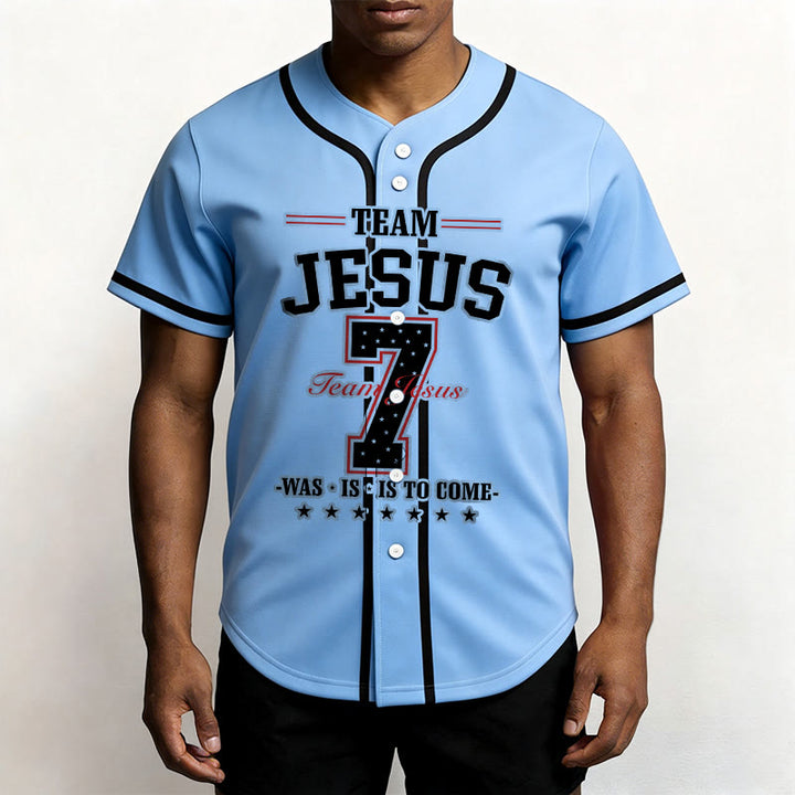 Christianartworkshop Team Jesus Was Is And Is To Come Custom Number 7 Baseball Jersey - image 43