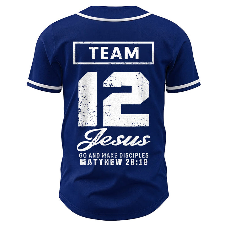 Christianartworkshop Team Jesus Matthew 28:19 Go And Make Disciples Custom Name Number Unisex Baseball Jersey - image 3