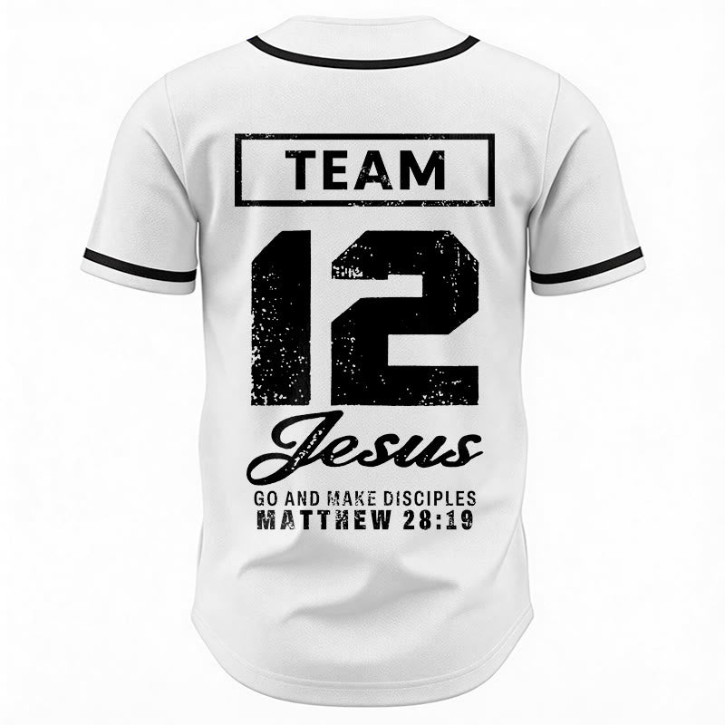 Christianartworkshop Team Jesus Matthew 28:19 Go And Make Disciples Custom Name Number Unisex Baseball Jersey - image 10