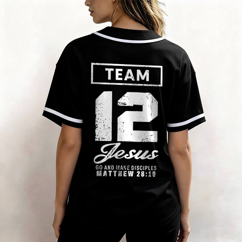 Christianartworkshop Team Jesus Matthew 28:19 Go And Make Disciples Custom Name Number Unisex Baseball Jersey - image 16