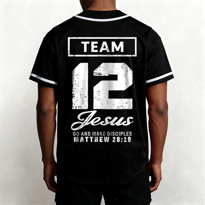 Christianartworkshop Team Jesus Matthew 28:19 Go And Make Disciples Custom Name Number Unisex Baseball Jersey - image 15