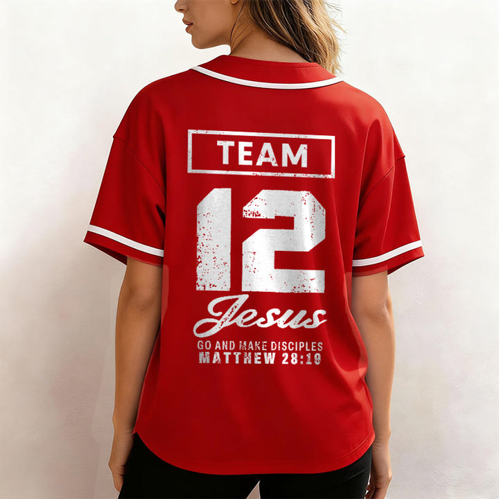 Christianartworkshop Team Jesus Matthew 28:19 Go And Make Disciples Custom Name Number Unisex Baseball Jersey - image 23