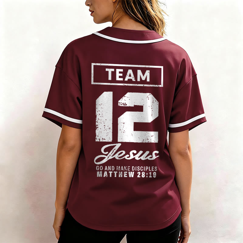 Christianartworkshop Team Jesus Matthew 28:19 Go And Make Disciples Custom Name Number Unisex Baseball Jersey - image 30