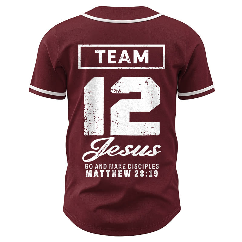 Christianartworkshop Team Jesus Matthew 28:19 Go And Make Disciples Unisex Baseball Jersey - image 31