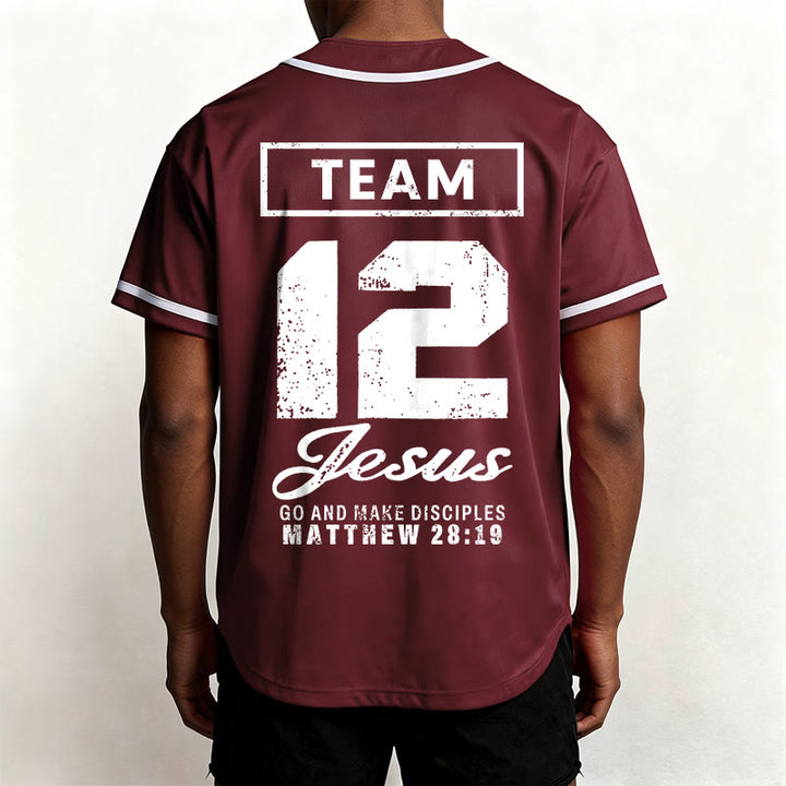 Christianartworkshop Team Jesus Matthew 28:19 Go And Make Disciples Unisex Baseball Jersey - image 29