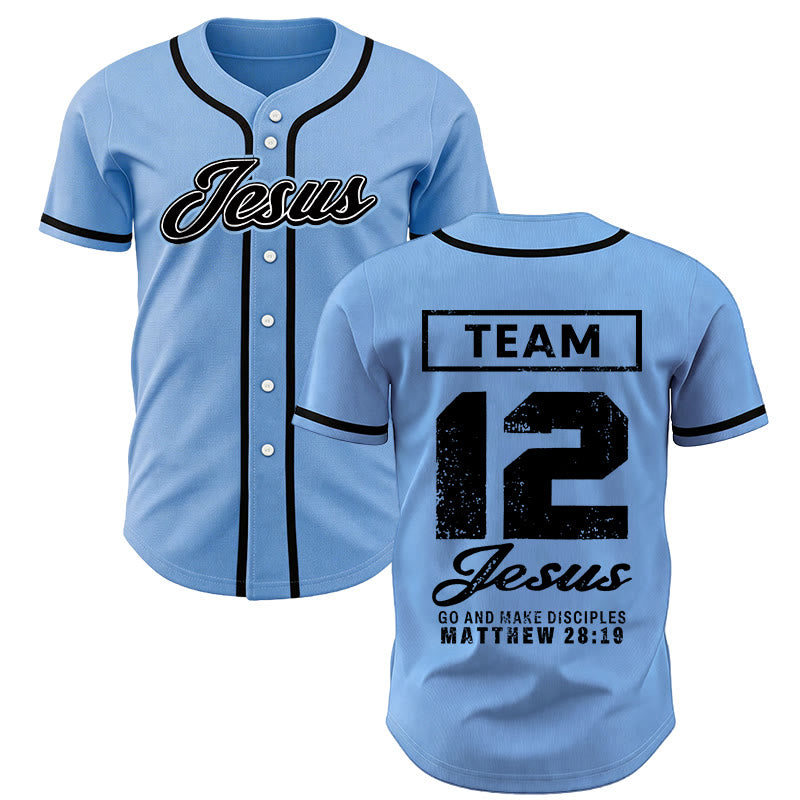 Christianartworkshop Team Jesus Matthew 28:19 Go And Make Disciples Unisex Baseball Jersey - image 35