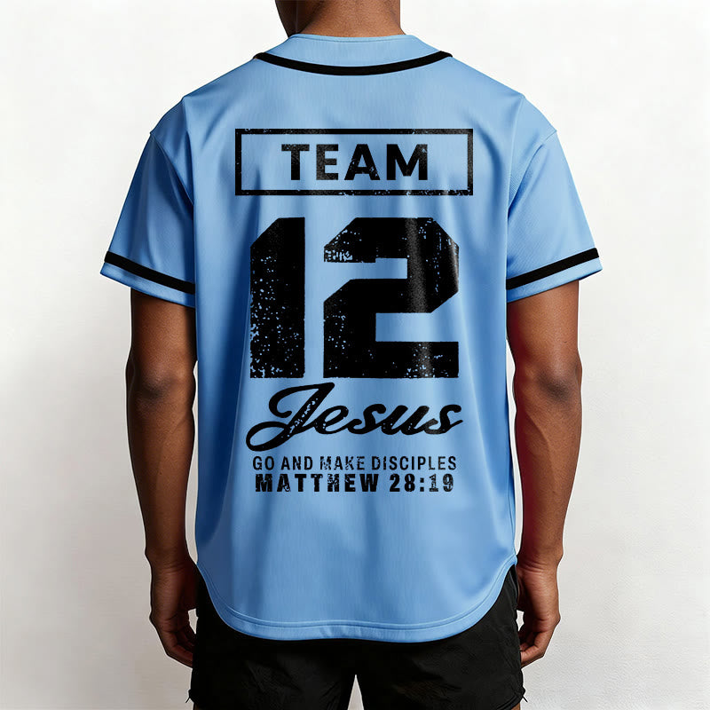 Christianartworkshop Team Jesus Matthew 28:19 Go And Make Disciples Unisex Baseball Jersey - image 36