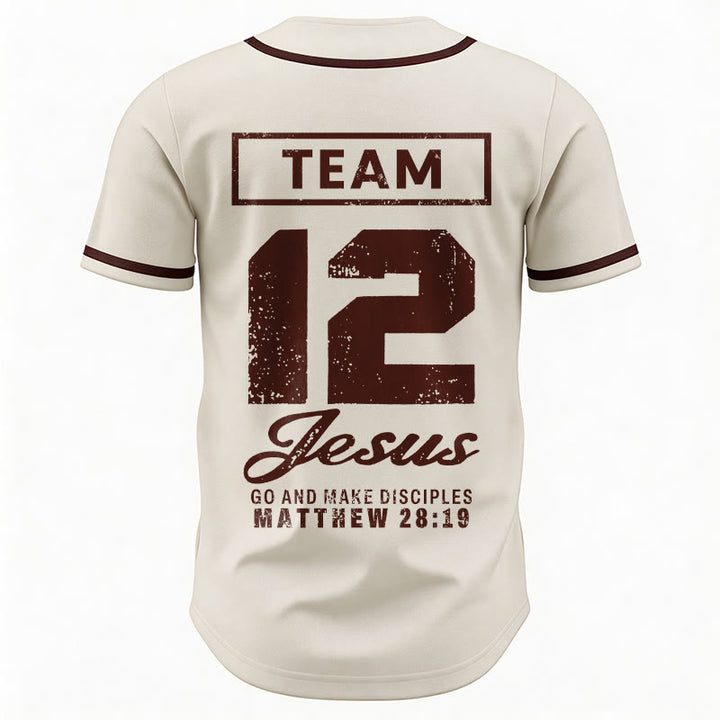 Christianartworkshop Team Jesus Matthew 28:19 Go And Make Disciples Custom Name Number Unisex Baseball Jersey - image 52