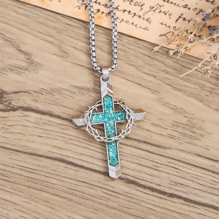 FREE Today: Thorn-Wrapped Inlaid Cross Pendant Necklace: A Symbol of Christ’s Sacrificial Love - image 7