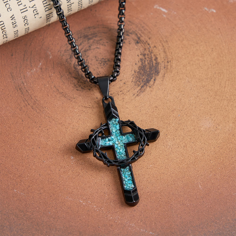 FREE Today: Thorn-Wrapped Inlaid Cross Pendant Necklace: A Symbol of Christ’s Sacrificial Love - image 4
