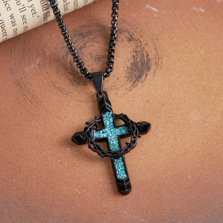FREE Today: Thorn-Wrapped Inlaid Cross Pendant Necklace: A Symbol of Christ’s Sacrificial Love - image 4