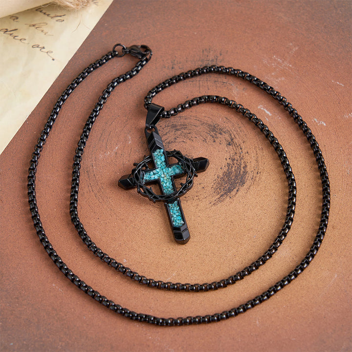 FREE Today: Thorn-Wrapped Inlaid Cross Pendant Necklace: A Symbol of Christ’s Sacrificial Love - image 8