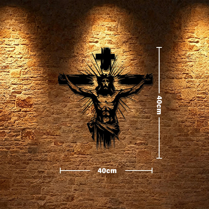Christianartworkshop Jesus Crucifixion Metal Wall Decor: Bold Statement of Redemption - 15.75'''*15.75''*0.04"/40*40*0.1cm - image 6