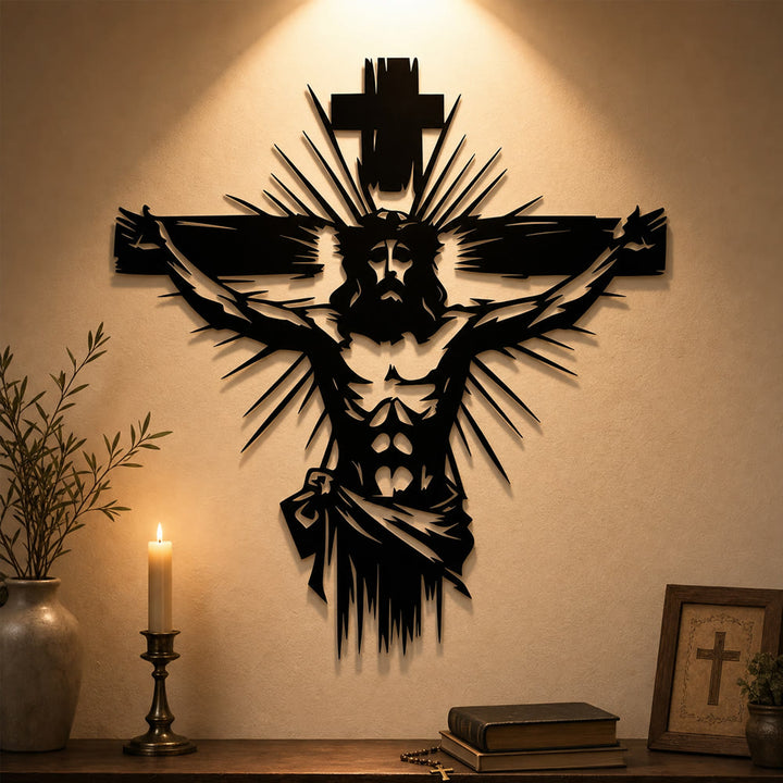 Christianartworkshop Jesus Crucifixion Metal Wall Decor: Bold Statement of Redemption - image 3
