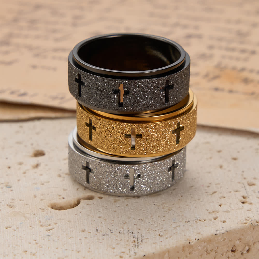 FREE Today: Rotating Cross Spinner Stress-relieving Ring: Emblem of Unshakable Faith - image 1