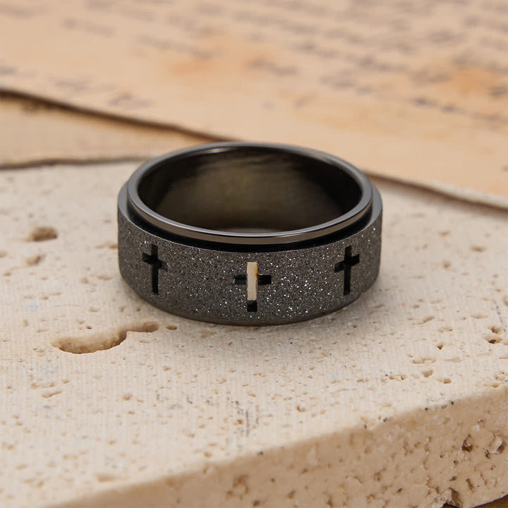 Christianartworkshop Rotating Cross Spinner Stress-relieving Ring: Emblem of Unshakable Faith - image 5