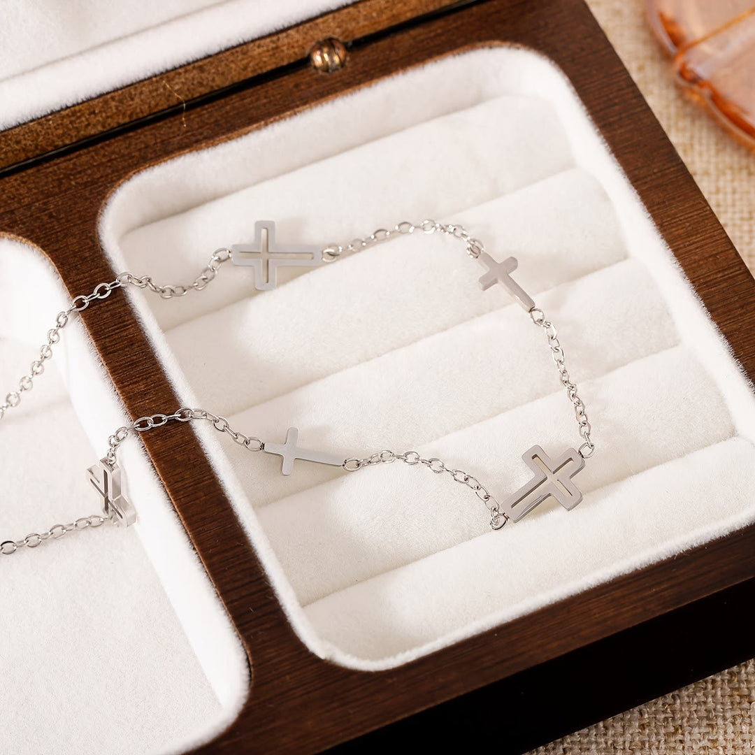 Christianartworkshop Dainty Open Cross Station Chain Necklace: A Testament to Gentle Devotion & Everlasting Christian Grace - image 6