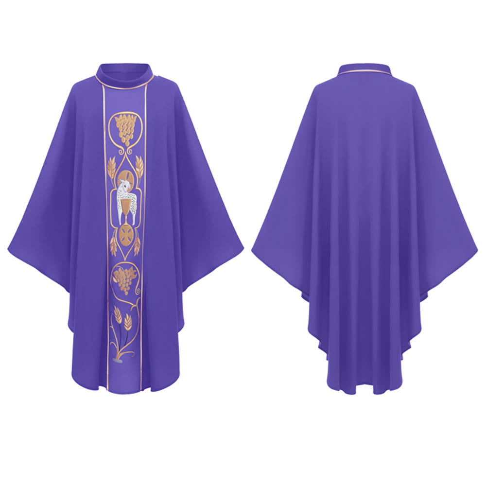 Christianartworkshop Assorted Color Chasuble Set with Golden Lamb