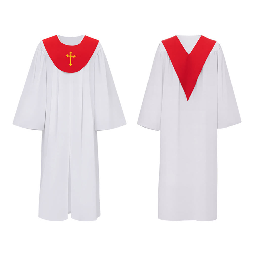 Christianartworkshop Divine Clergy Robe for Religious Services - Cross Accent Yoke - image 6