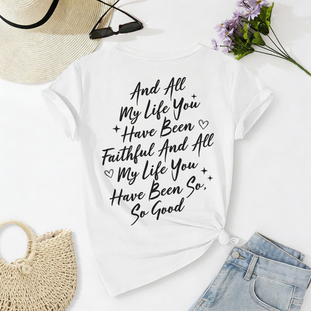 Christianartworkshop Women's I Will Sing Of The Goodness Of God Casual V-neck T-shirt - image 6