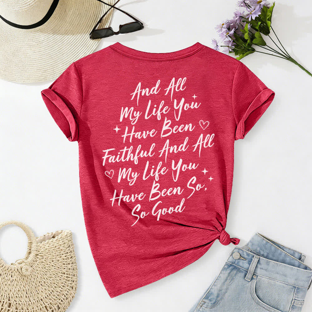 Christianartworkshop Women's I Will Sing Of The Goodness Of God Casual V-neck T-shirt - image 51