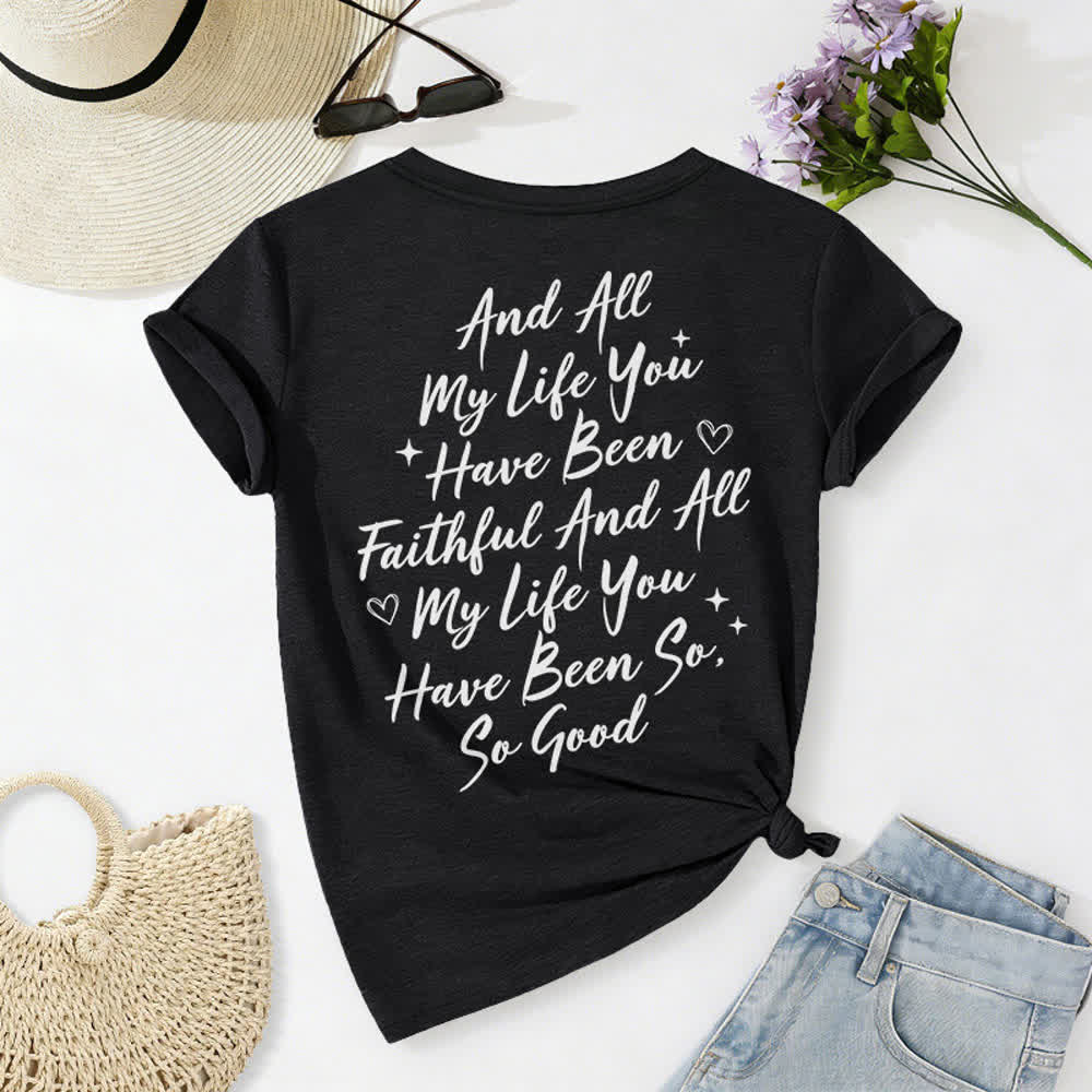 Christianartworkshop Women's I Will Sing Of The Goodness Of God Casual V-neck T-shirt - image 1