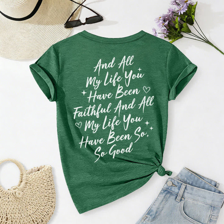 Christianartworkshop Women's I Will Sing Of The Goodness Of God Casual V-neck T-shirt - image 31
