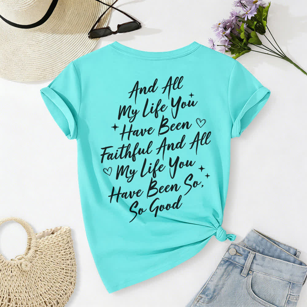 Christianartworkshop Women's I Will Sing Of The Goodness Of God Casual V-neck T-shirt - image 36