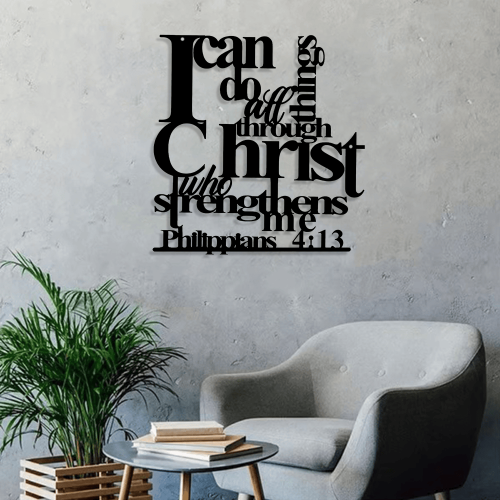 Christianartworkshop Philippians 4:13 I Can Do All Things Metal Wall Decor: Christ’s Strength for Your Walls - image 4