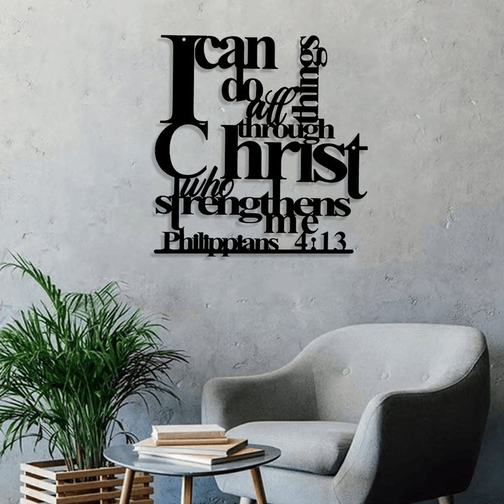 Christianartworkshop Philippians 4:13 I Can Do All Things Metal Wall Decor: Christ’s Strength for Your Walls - image 4