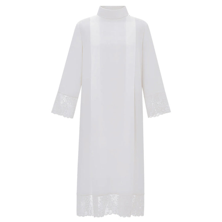 Christianartworkshop White Liturgical Alb with Lace Trim for Sacred Ceremonies - 3XL - image 0