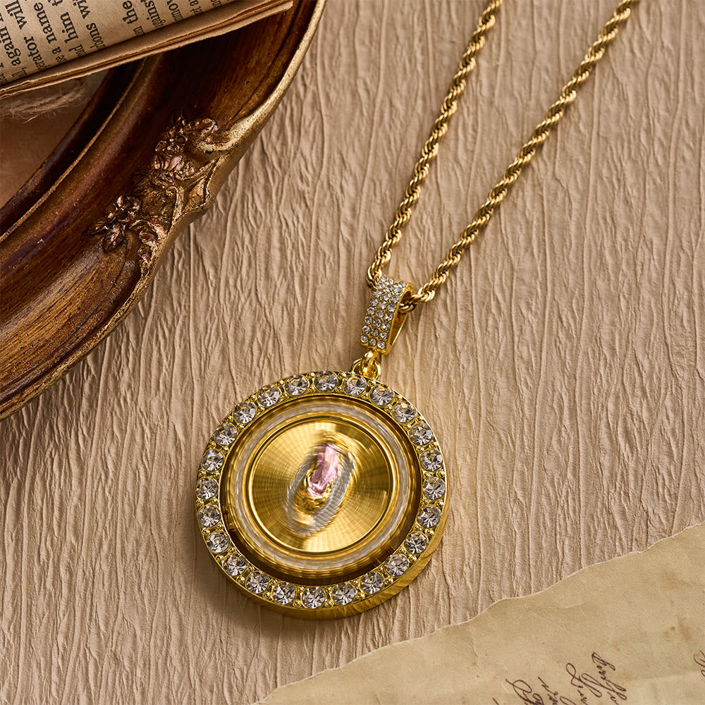 FREE Today: Our Lady of Guadalupe Medallion Necklace with Double Zircon Halo: A Reminder of Divine Grace - image 6