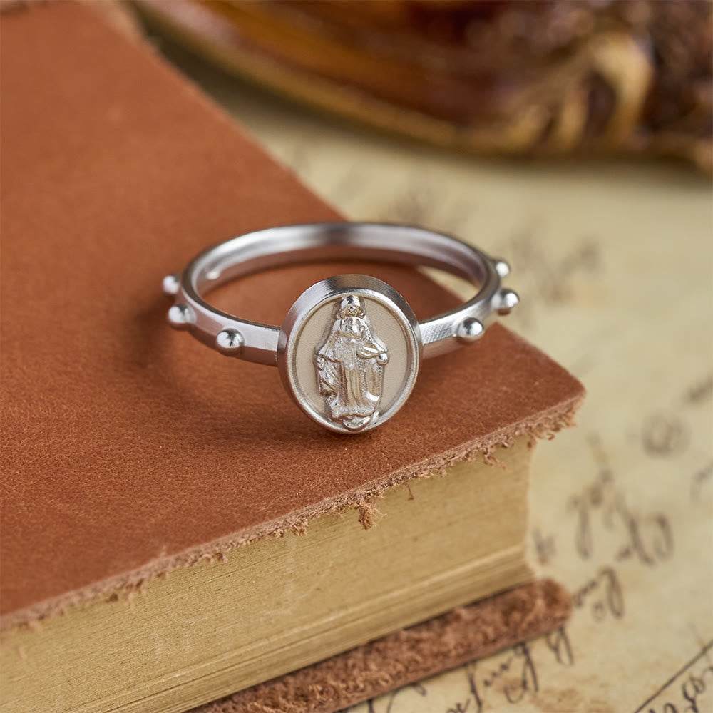 FREE Today:  Our Lady of Grace Finger Rosary Ring with Marian Medallion: A Symbol of Devotion - image 5