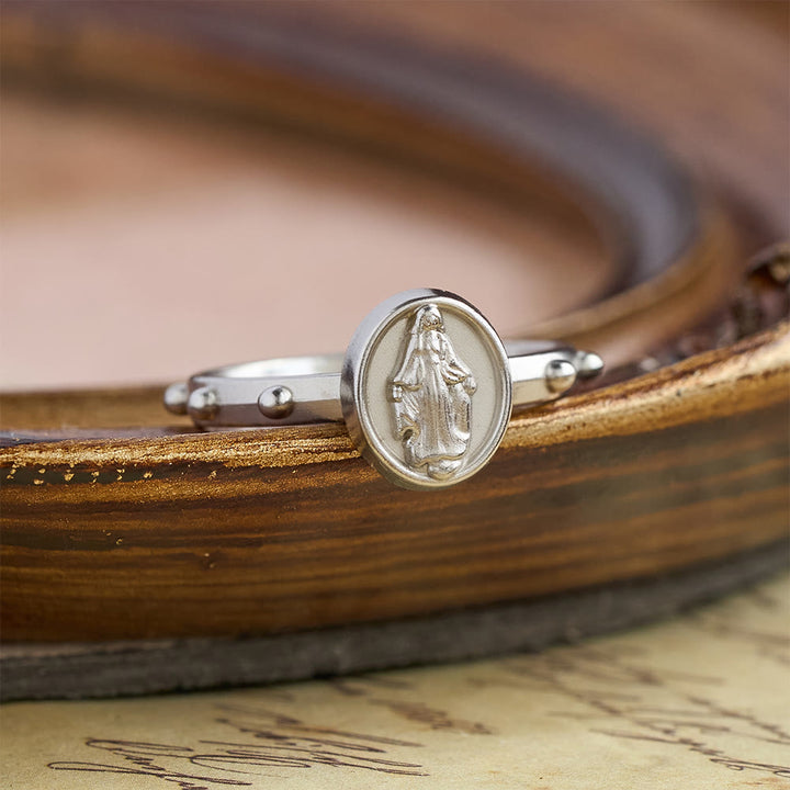 FREE Today:  Our Lady of Grace Finger Rosary Ring with Marian Medallion: A Symbol of Devotion - image 6
