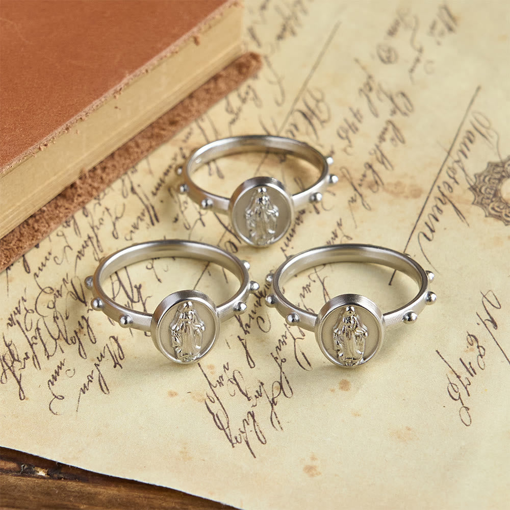 FREE Today:  Our Lady of Grace Finger Rosary Ring with Marian Medallion: A Symbol of Devotion - image 1