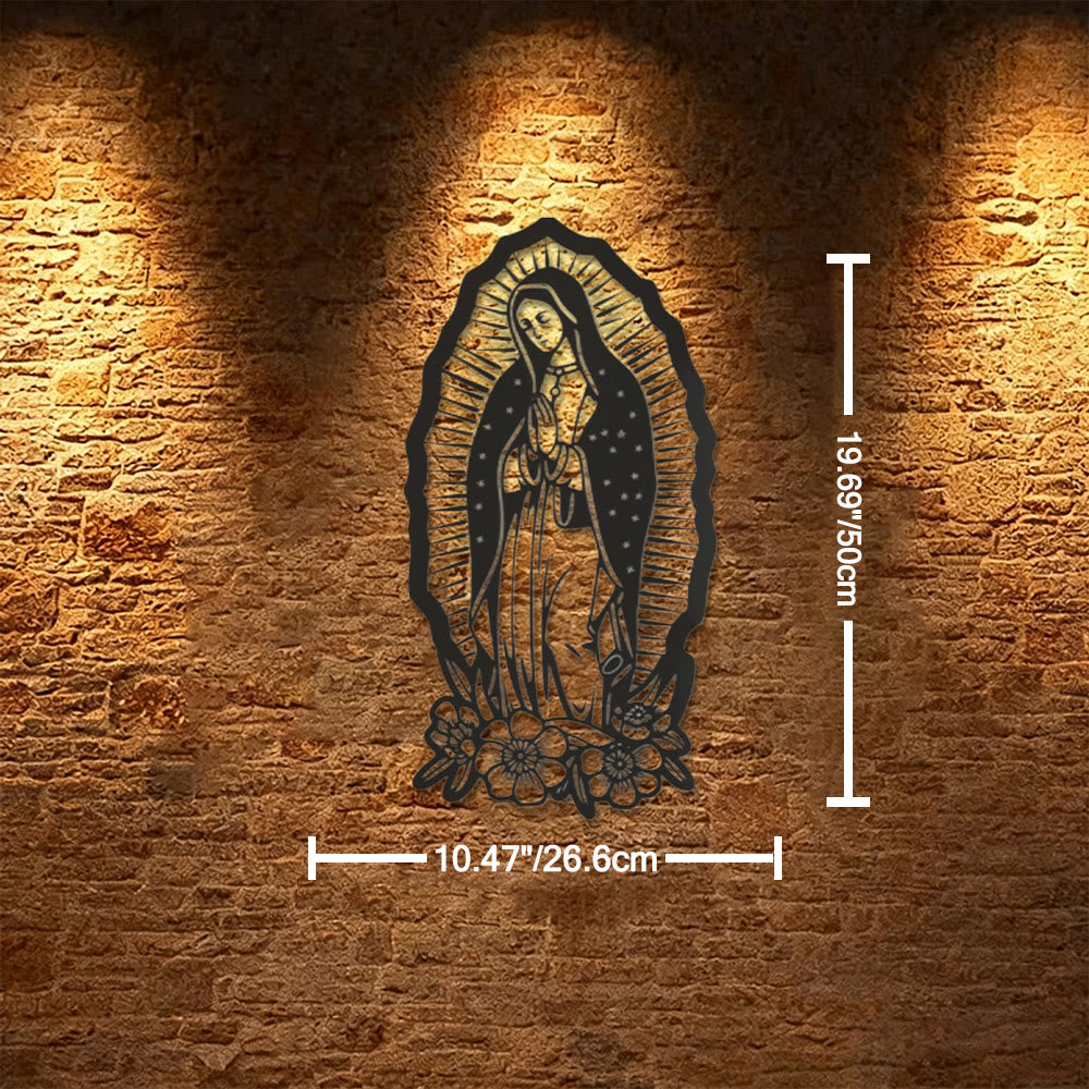 Christianartworkshop Our Lady of Guadalupe Metal Wall Decor: A Symbol of Faith and Divine Grace - 10.47''*19.69''*0.047''/26.6cm*50cm*0.12cm - image 7