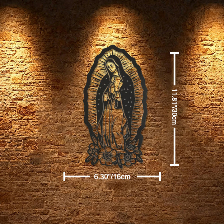 Christianartworkshop Our Lady of Guadalupe Metal Wall Decor: A Symbol of Faith and Divine Grace - 6.30"*11.81''*0.04''/16cm*30cm*0.1cm - image 5