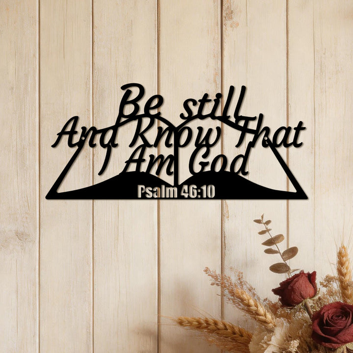 Christianartworkshop Be Still And Know That I Am God Nature-Inspired Scripture Metal Wall Decor - image 1