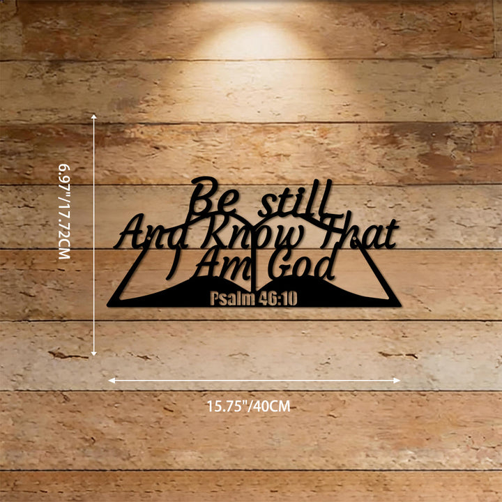 Christianartworkshop Be Still And Know That I Am God Nature-Inspired Scripture Metal Wall Decor - 6.98''*15.75''*0.04''/17.72cm*40cm*0.1cm - image 8