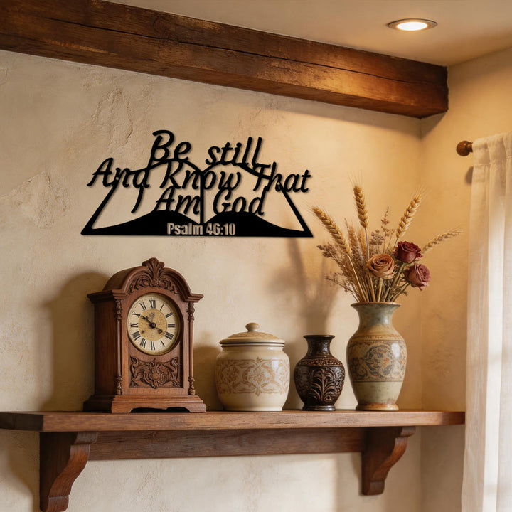 Christianartworkshop Be Still And Know That I Am God Nature-Inspired Scripture Metal Wall Decor - image 4