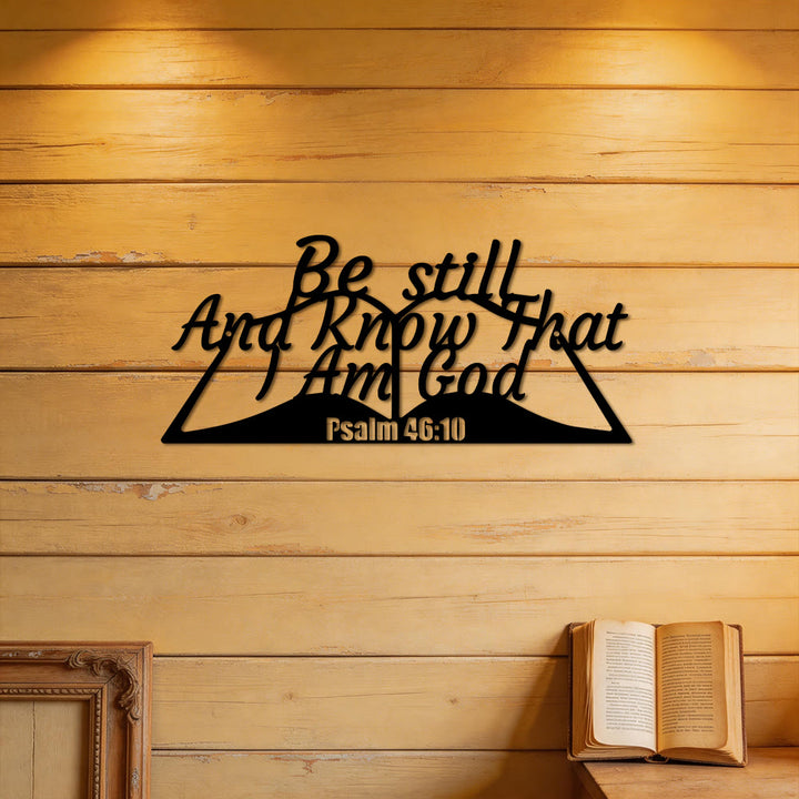 Christianartworkshop Be Still And Know That I Am God Nature-Inspired Scripture Metal Wall Decor - image 0