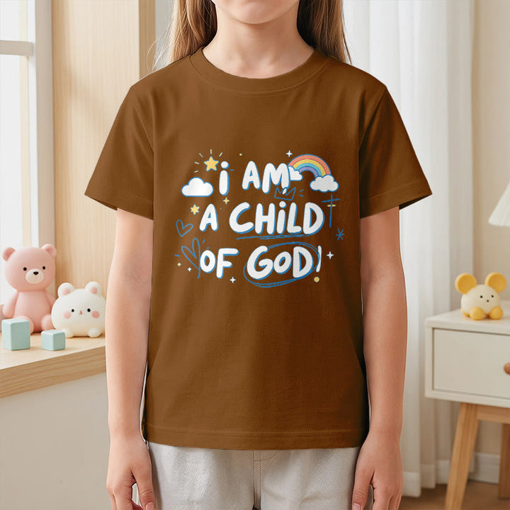 Christianartworkshop Whimsical Cloud & Cross Kids T-Shirt with I Am a Child of God - image 16